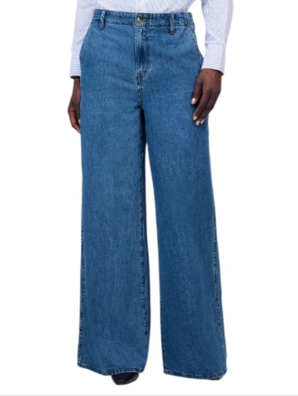 Madewell Wide Sweep Trouser High-Waisted Denim Jeans - Picture 2 of 12